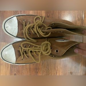 Vintage style leather converse
